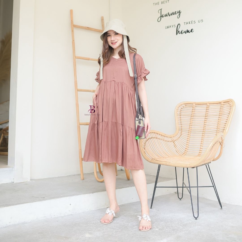 ORIANI - Midi Susun JUMBO LD 120 - LD 140 | Daster Susun Busui Bumil Freindly | MDs Oriani