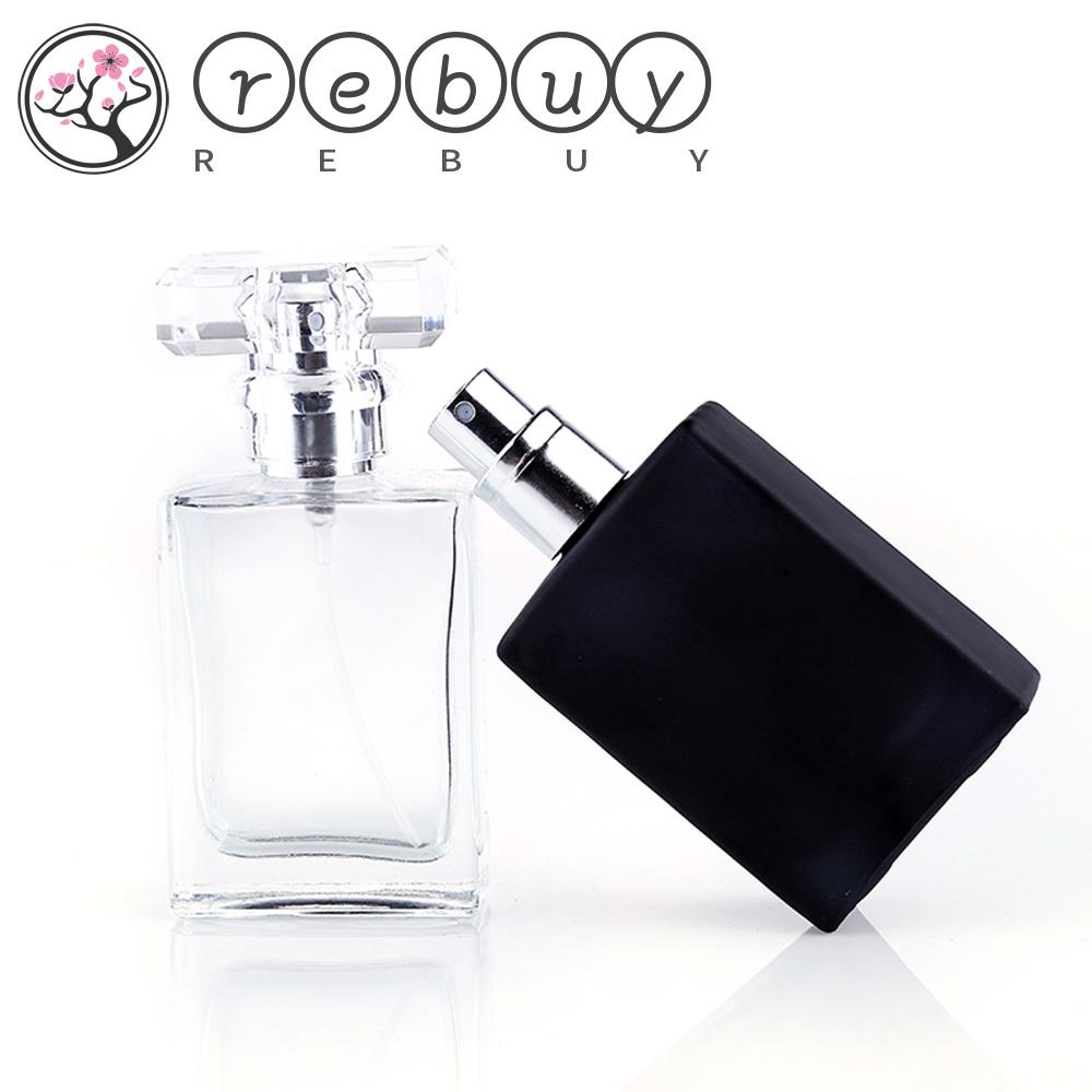 1 Pc Botol Parfum Isi Ulang Model Semprot Bahan Kaca Kristal Transparan Bentuk Kotak 30ml 50ml Untuk Travel