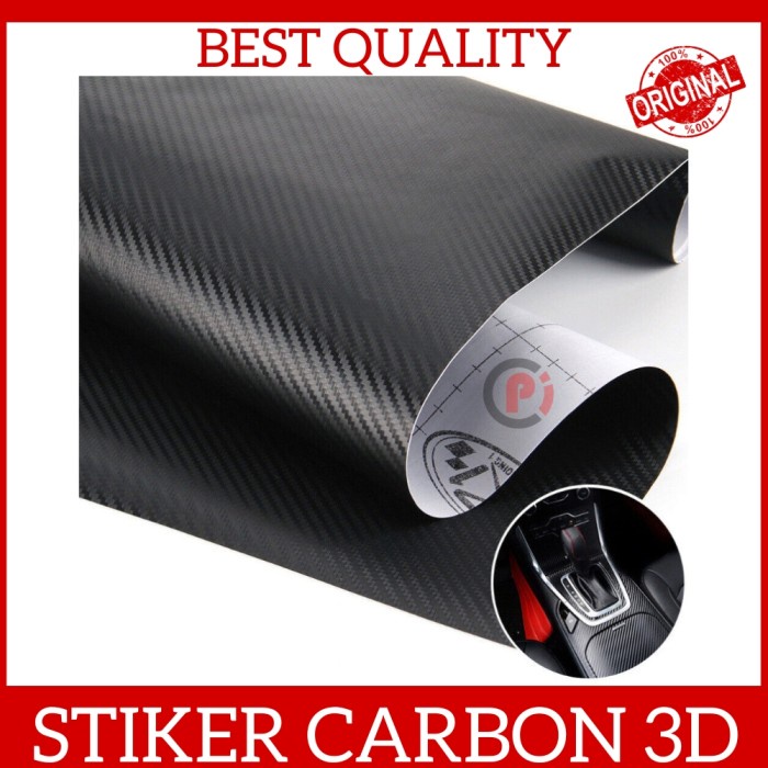 Carbon Stiker Sticker Serat Karbon 3D Vinyl Wrap Motor Mobil Laptop