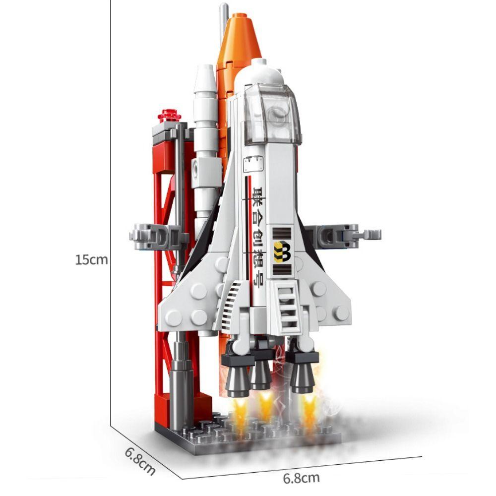 Needway  Roket Luar Angkasa Blok Bangunan Untuk Anak Untuk Anak-Anak Belajar Mainan Konstruksi Model Puzzle Set Model Roket Mainan Blok Bangunan Mainan Interaksi Model Merakit