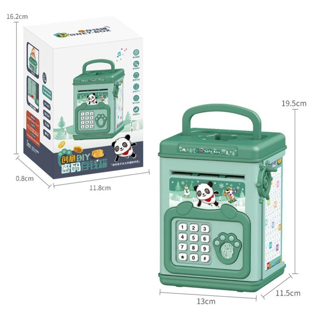 Mxbeauty Kotak Uang Anak Setoran Bank Uang Gulung Tangan|Kotak Penyimpanan Koin Storage Box Koin Uang Tunai Digital Mini Cash Safe Box