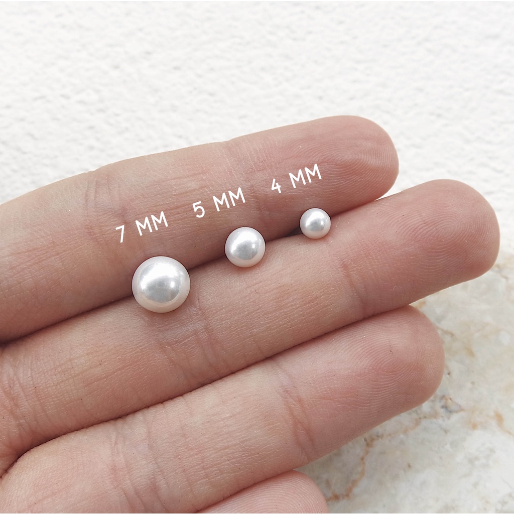 (2423) (HARGA 1 BIJI) ANTING PIERCING PEARL TINDIKAN HELIX CARTILAGE TRAGUS - STAINLESS STEEL