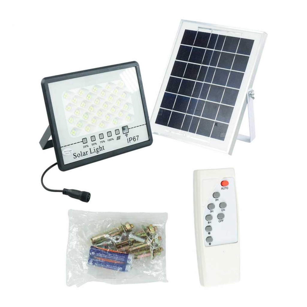 Lampu Solar Dinding Penerangan Outdoor 128 LED Waterproof Cool White