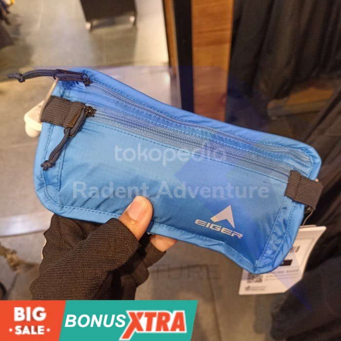Tas Pinggang EIGER1989 MONBELT Waist Bag Blue Biru 91000 7066 Original Bdg KEREN