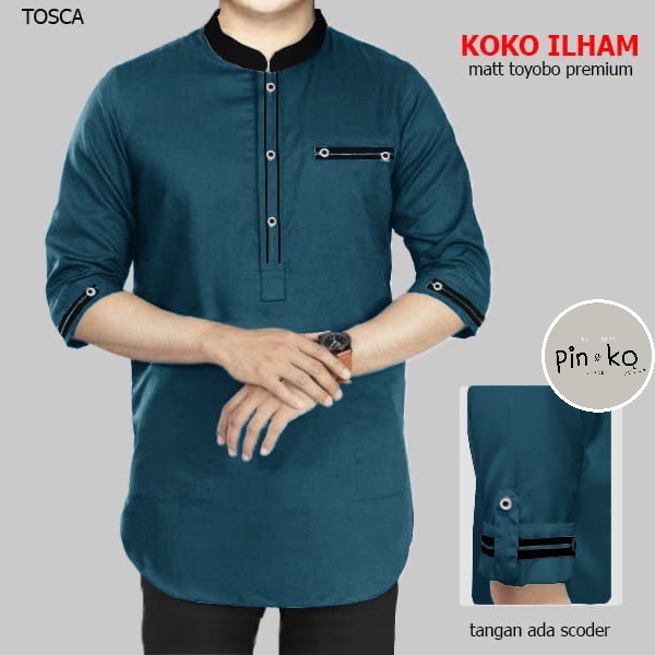 PIK - Koko Kurta Ilham L, XL/ Pakaian Muslim Pria/ Koko Kurta Pria/ Koko Pria Dewasa