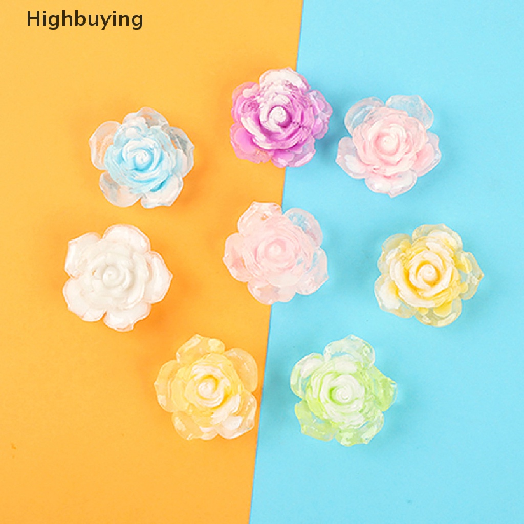 Hbid 5pcs DIY Luminous Roses Resin Aksesoris Hiasan Untuk Bahan Crafg Perhiasan Ch Supply Seni Dekorasi Glory