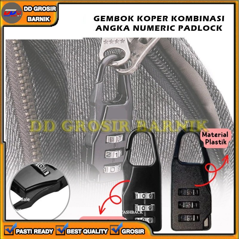 [DGB] GEMBOK KUNCI PENGAMAN KOPER TAS RANSEL KODE PASSWORD NUMERIK ANTI MALING MINI