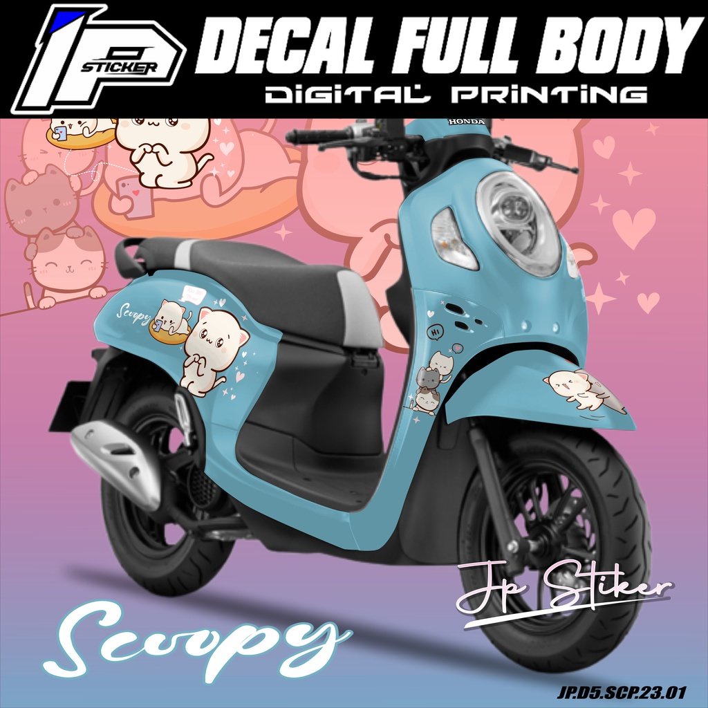 Decal Stiker motor Scoopy 2021 2022 2023 Fullbody - Sticker Dekal Variasi SCOOPY 2021-2023 Skotlet F
