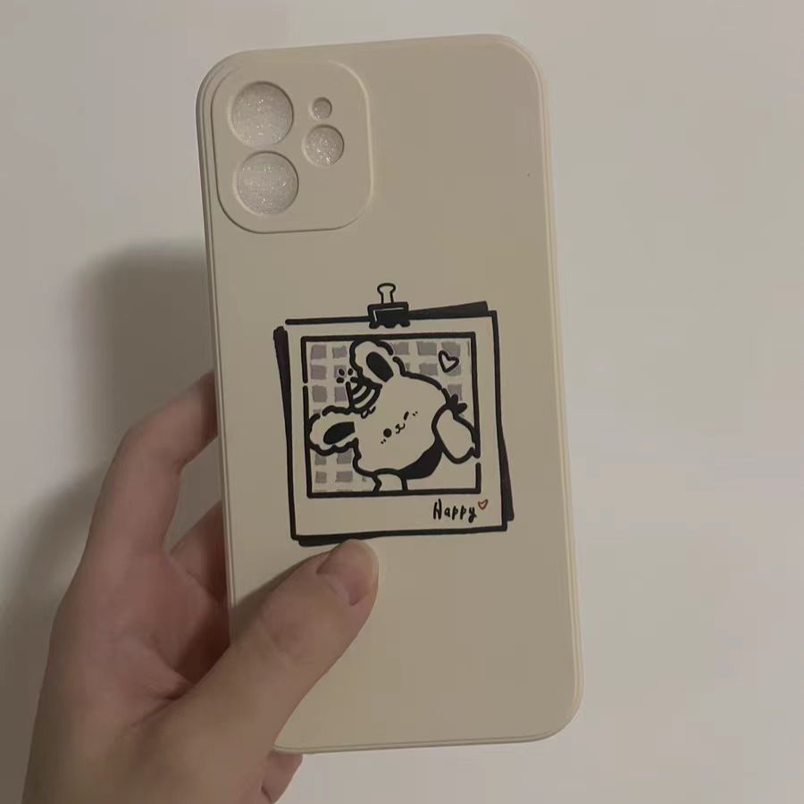 IPHONE Ins Pola Pasangan Cocok Untuk Iphone14 14pro 14plus 13 13pro 13prm iPhone12 7Plus 8Plus Xr XS 13 Pro Max Empat Sudut Casing Ponsel Tahan Guncangan