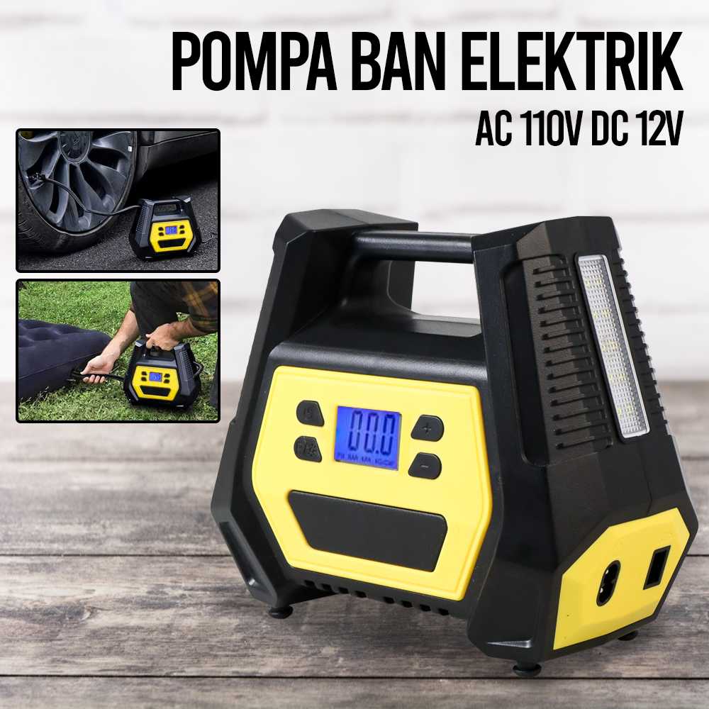 SOYUS Pompa Ban Elektrik Digital Tire Inflator Portable AC 110V DC 12V - ATJ-6488 ( Mughnii )