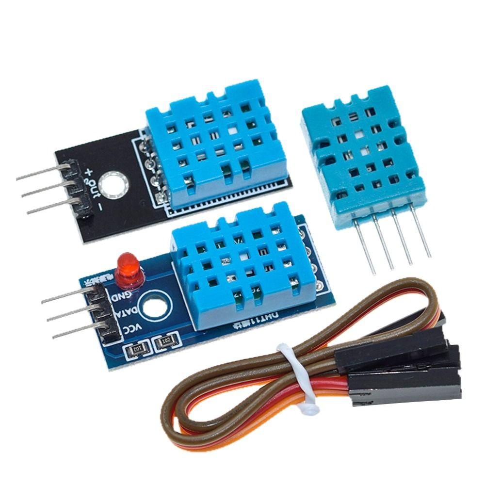 TOP 5pcs Sensor Suhu Digital 3.3V-5V Elektronik DIY Dengan Kabel DHT11 Modul