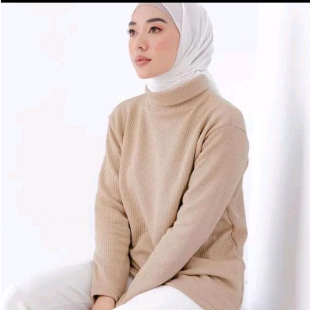 APPS Kaos Wanita Turtle Neck Atasan Wanita turtle neck Aatasan Wanita Murah