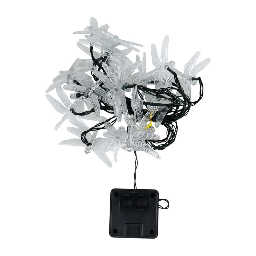 (BISA COD) FTIHSHP YUSHILED Lampu Hias String Lights Dragonfly Solar Panel IP65 8 Modes - M088