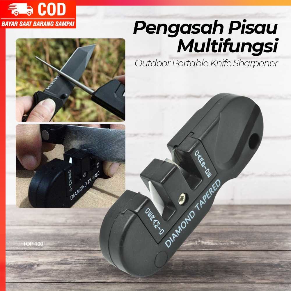 ( 100% BARANG ORI ) Pengasah Pisau Multifungsi Outdoor Portable Knife Sharpener - Y88