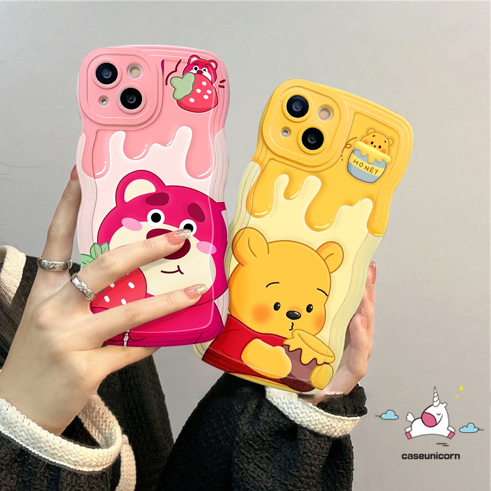 Infinix Hot 10 10T 9 8 11 Play 12 Pro Hot 10s 11s NFC 10Lite 11s 12i 20 20s Note 8 12 G96 10Pro 12Pro 12 2023 Smart 5 4 6 Plus Strawberry Bear Lucu Manyo Winnie The Pooh Soft Sarung