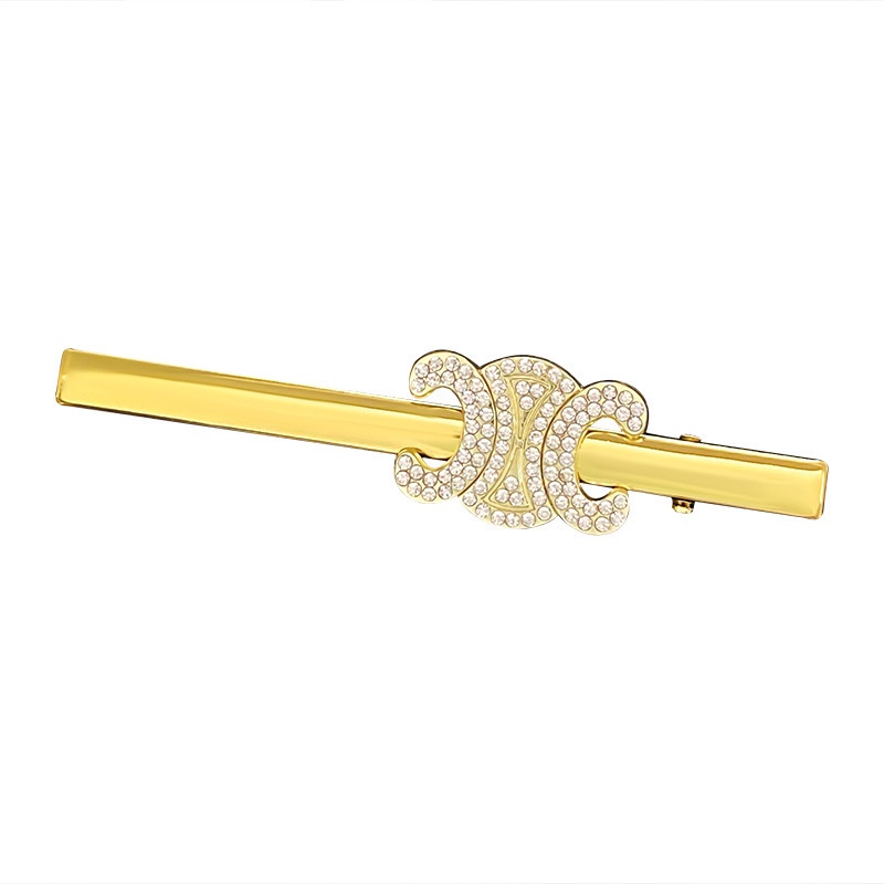 Jepit Rambut Diamond Arc De Triomphe Mewah Elegan Gaya Korea Fashion Logam Panjang Lurus Hair Clip