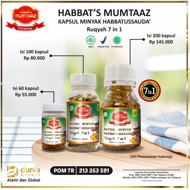 

Habbats Mumtaz 7in1 isi 200kapsul