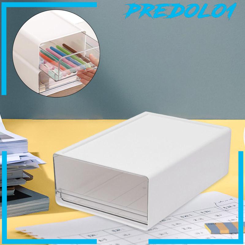 [Predolo1] Desktop Storage Box Organizer Laci Susun Fungsional Tahan Aus