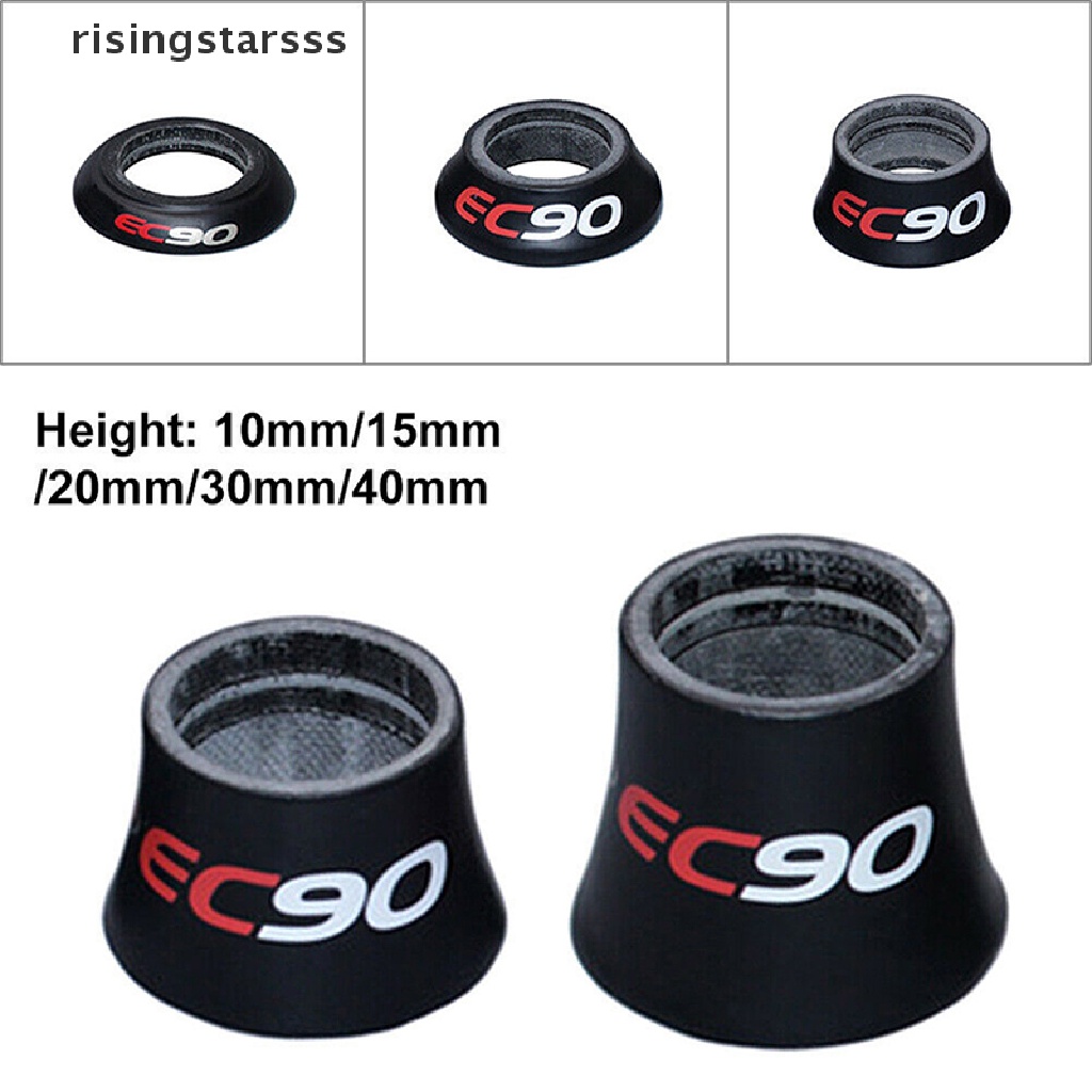 Rsid Span-new EC90 28.6 Carbon Fiber Sepeda Kerucut Spacer Headset Spacer Mesin Cuci Penutup Atas Jelly