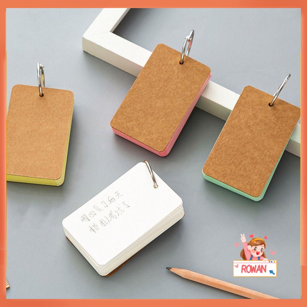 R-flower Memo Pad Hadiah Siswa Hard Cover Dengan Ring Metal Mini Notebook
