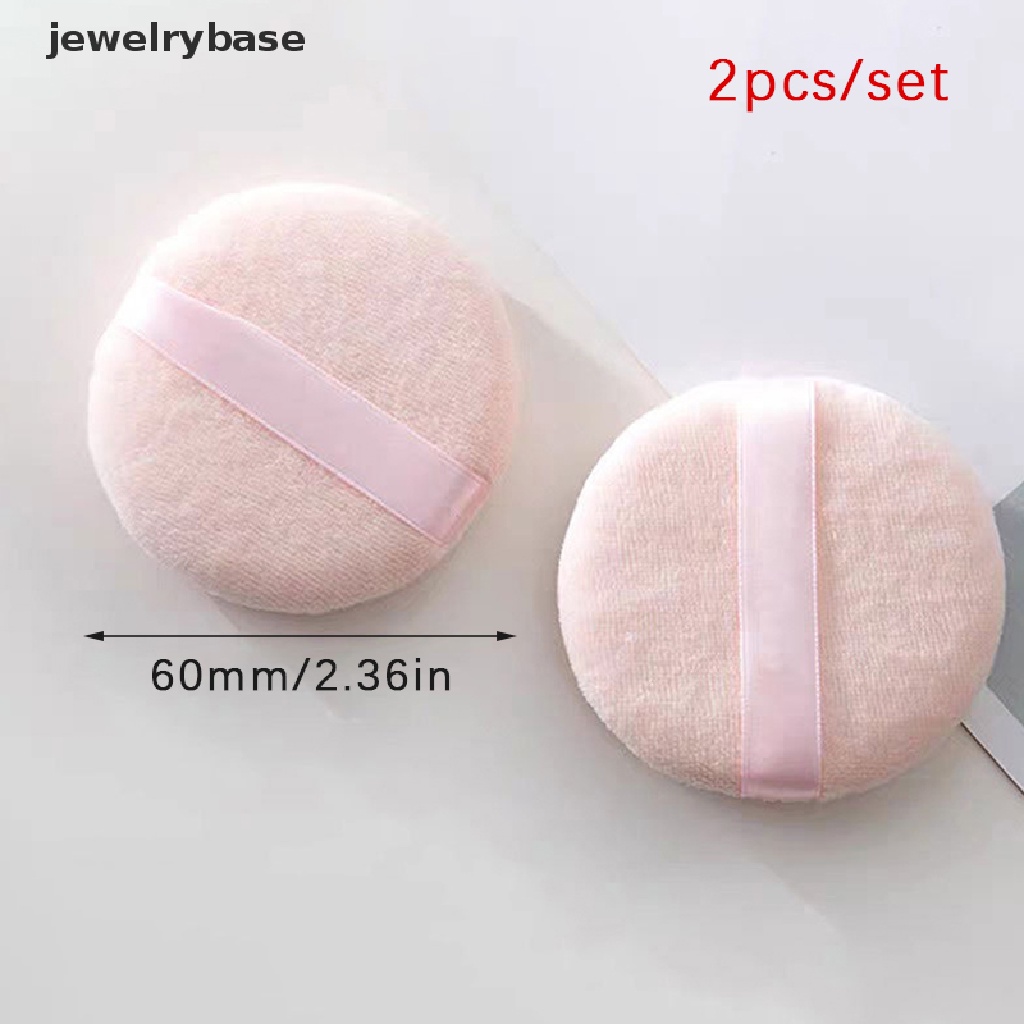 [jewelrybase] 2pcs Spons Puff Pad Kecantikan Wajah Lembut Foundation Wajah Alat Kosmetik Butik