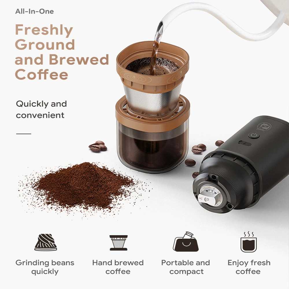 (BISA COD) FTIHSHP iCafilas Penggiling Kopi Elektrik Grinder Coffee Maker Portable 24 W - FK13