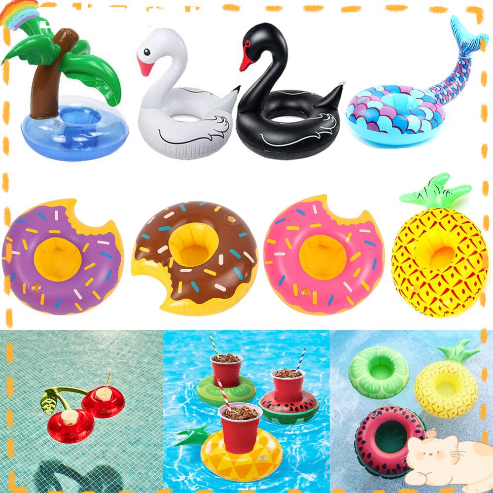 Solighter 1Pcs Tempat Minuman Tiup Mainan Anak Dekorasi Pesta Pelampung Kolam Renang Floaties