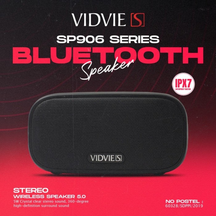 Vidvie S 4in1 Speaker Bluetooth Radio With SD Card Slot XL SP906 - Black