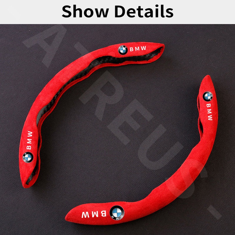 Bmw Cover Pelindung Setir Mobil Racing Suede Steering Wheel Cover Anti Slip Serap Keringat Untuk E36 E46 E30 E90 F10 F30 E39 E60 X1 E84 F48 F25 X3 E83 X5 F15