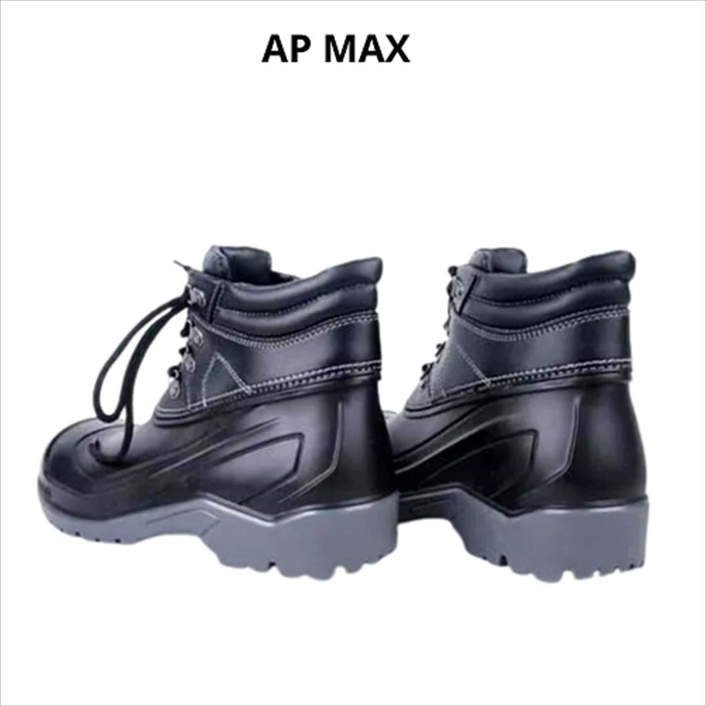 SEPATU BOOT SAFETY AP BOOTS  - AP MAX HITAM KONTRUKSI PROYEK SIZE 39-43 - FANZ STORE