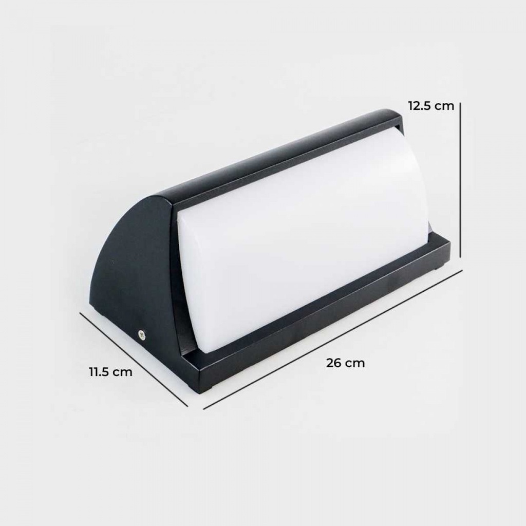 Lampu Dinding Hias LED Outdoor Wall Light 18W 26cm Warm White IP65