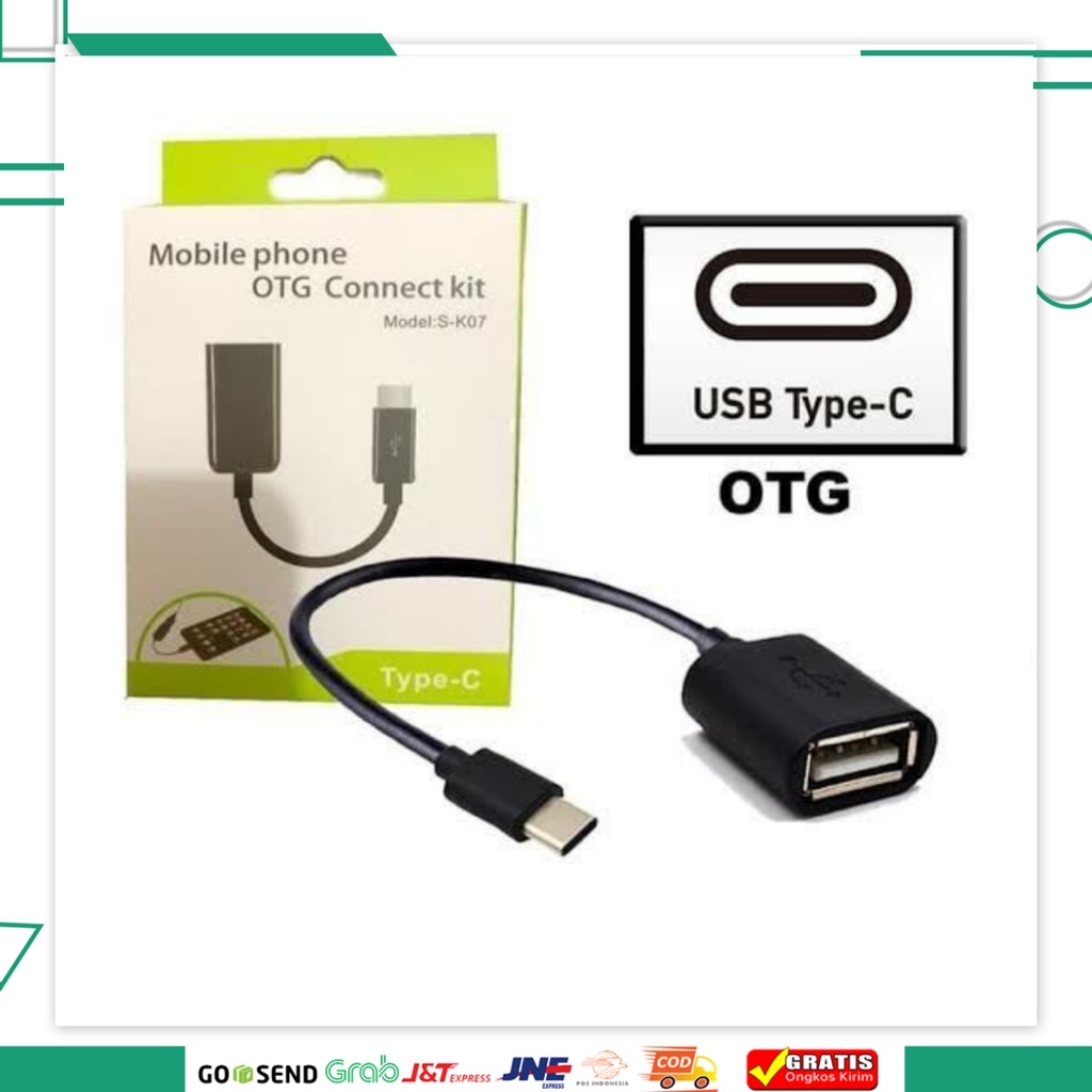 KABEL DATA OTG USB TO TYPE C CABLE KABEL FLASH DRIVE