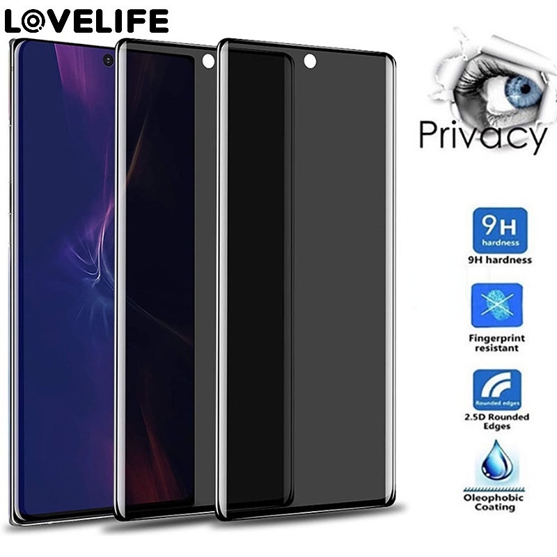 Cakupan Penuh Pelindung Layar Tempered Glass Phone Film Permukaan Melengkung Anti Peep Film Ponsel Film Perlindungan Privasi Untuk Samsung Galaxy S23 Ultra