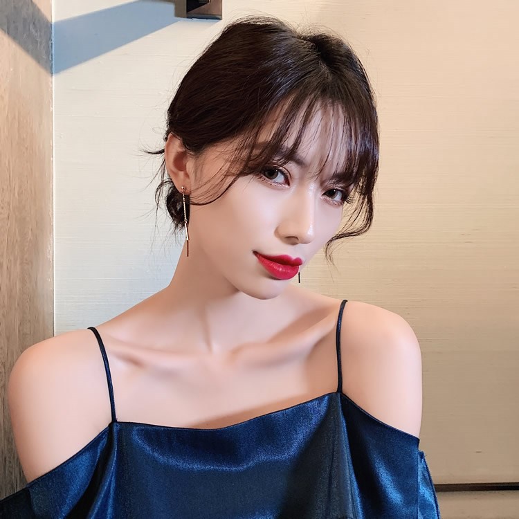 Anting Rumbai Panjang Perempuan Gaya Baru Gaya Keren Trendi Anting Sterling Silver Korea Influencer Anting Berkelas