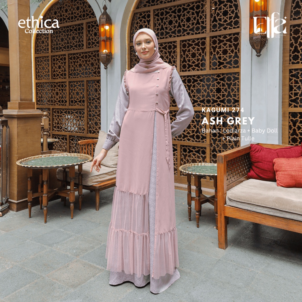 Sarimbit Ethica  Terbaru / ELFA - Ash Grey / Fashion Muslim