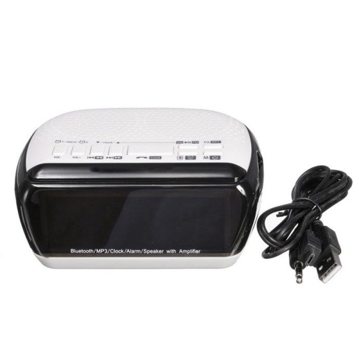 Speaker portable bluetooth Alarm Jam Meja Digital radio MP3 TF music