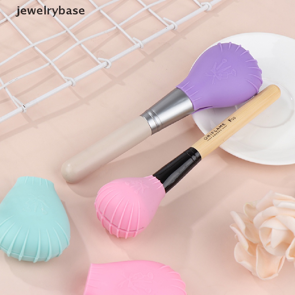 [jewelrybase] Kuas Makeup Silikon Pelindung Makeup Brush Travel Tempat Penyimpanan Makeup Tools Butik