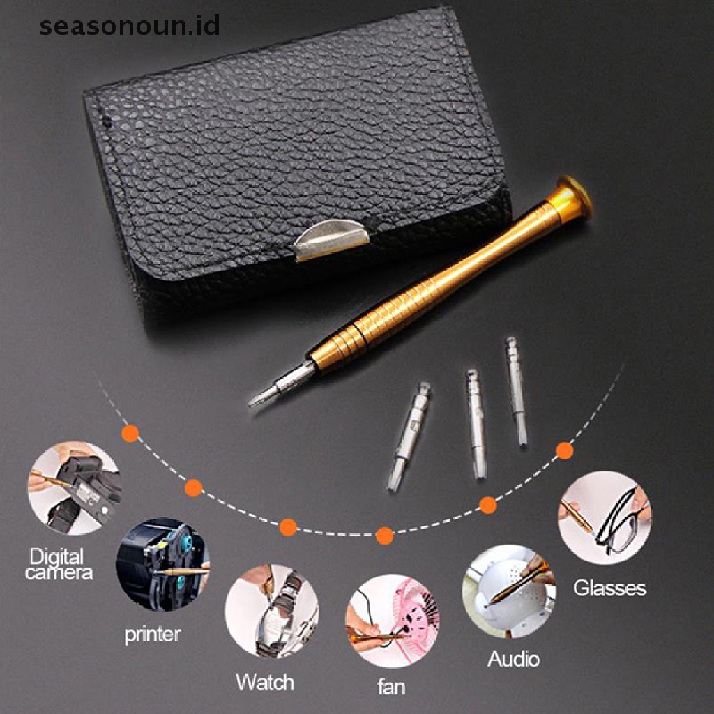 Seasonoun 25in1 Obeng Presisi Mini Magnetic Set Repair Tools Kit Untuk iPhone PC Kamera Jam Tangan.