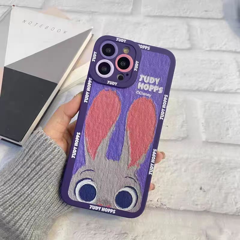 IPHONE Ins Kartun Lukisan Cat Minyak Cocok Untuk Iphone14 14pro 14plus 13 13pro 13prm iPhone12 7Plus 8Plus Xr XS 13 Pro Max Empat Sudut Casing Ponsel Tahan Guncangan