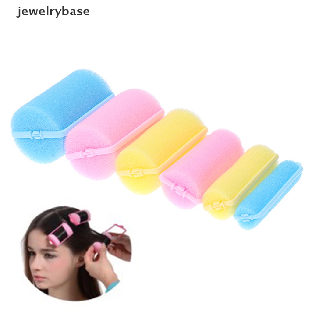 [jewelrybase] Sponge Curls Curly Wavy Curly Profesional Styling Foam Spons Lembut Busa Roller Butik