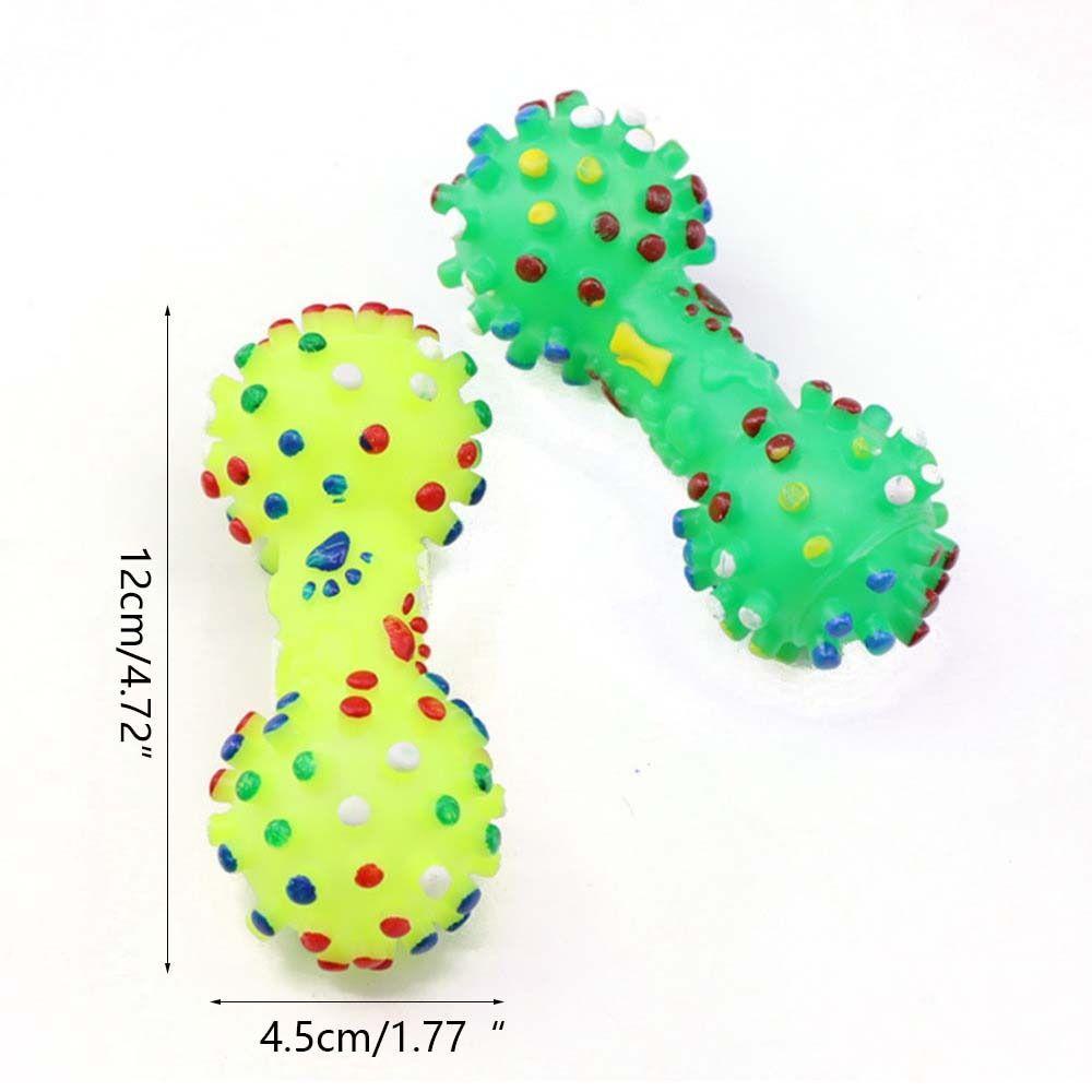 [Elegan] Mainan Mengunyah Anjing Bentuk Mencicit Dumbbell Untuk Anjing Kecil Sedang Interaktif Boredom Relief Bite Resistant Perlengkapan Hewan Peliharaan