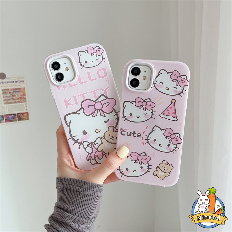 Redmi A1 A1+10C 10A 10 9 9A 9C 9T Note 11 11s 10 10s 9 9s Pro Xiaomi 11 Lite Poco X3 Pro NFC Kartun Kucing Anti Jatuh 3in1 Silikon Cair All-inclusive Shockproof Phone Case