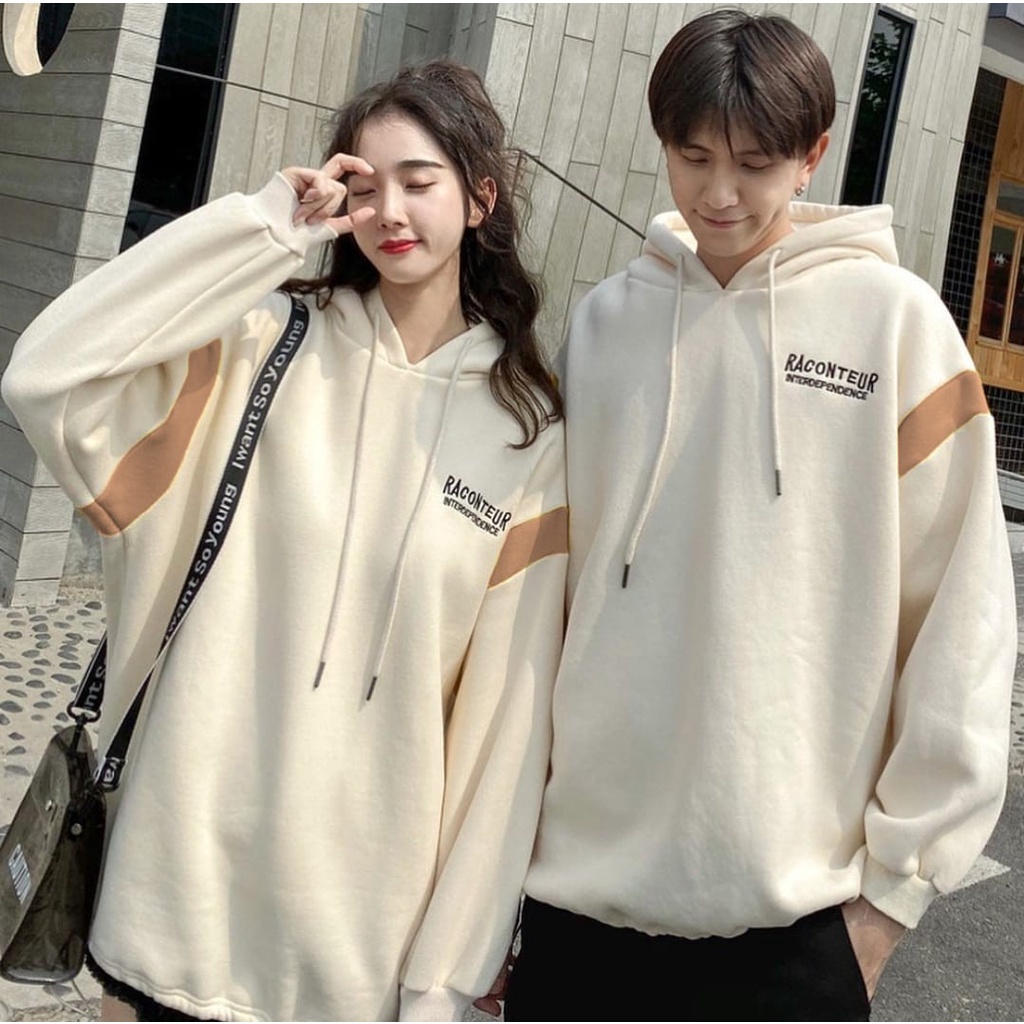SWEATER HOODIE OVERSIZE / RACONTEUR BORDIR SWEATER WANITA PRIA COUPLE