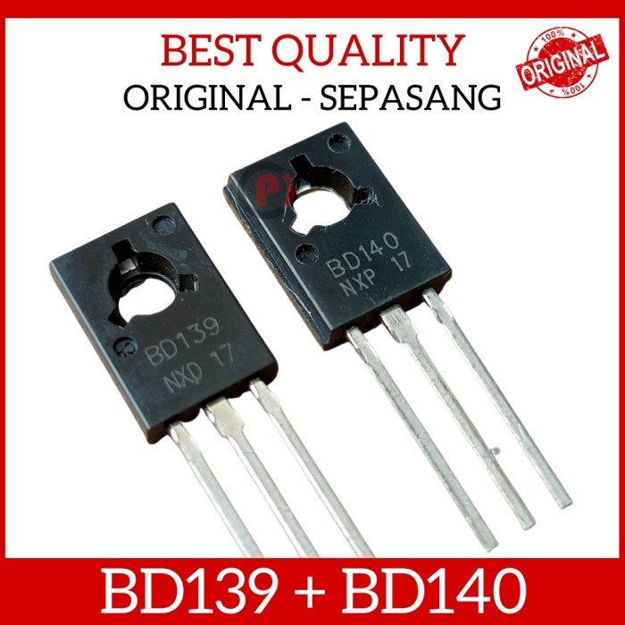 ORIGINAL Transistor Set Sepasang BD139 BD140 BD 139 140 NPN PNP