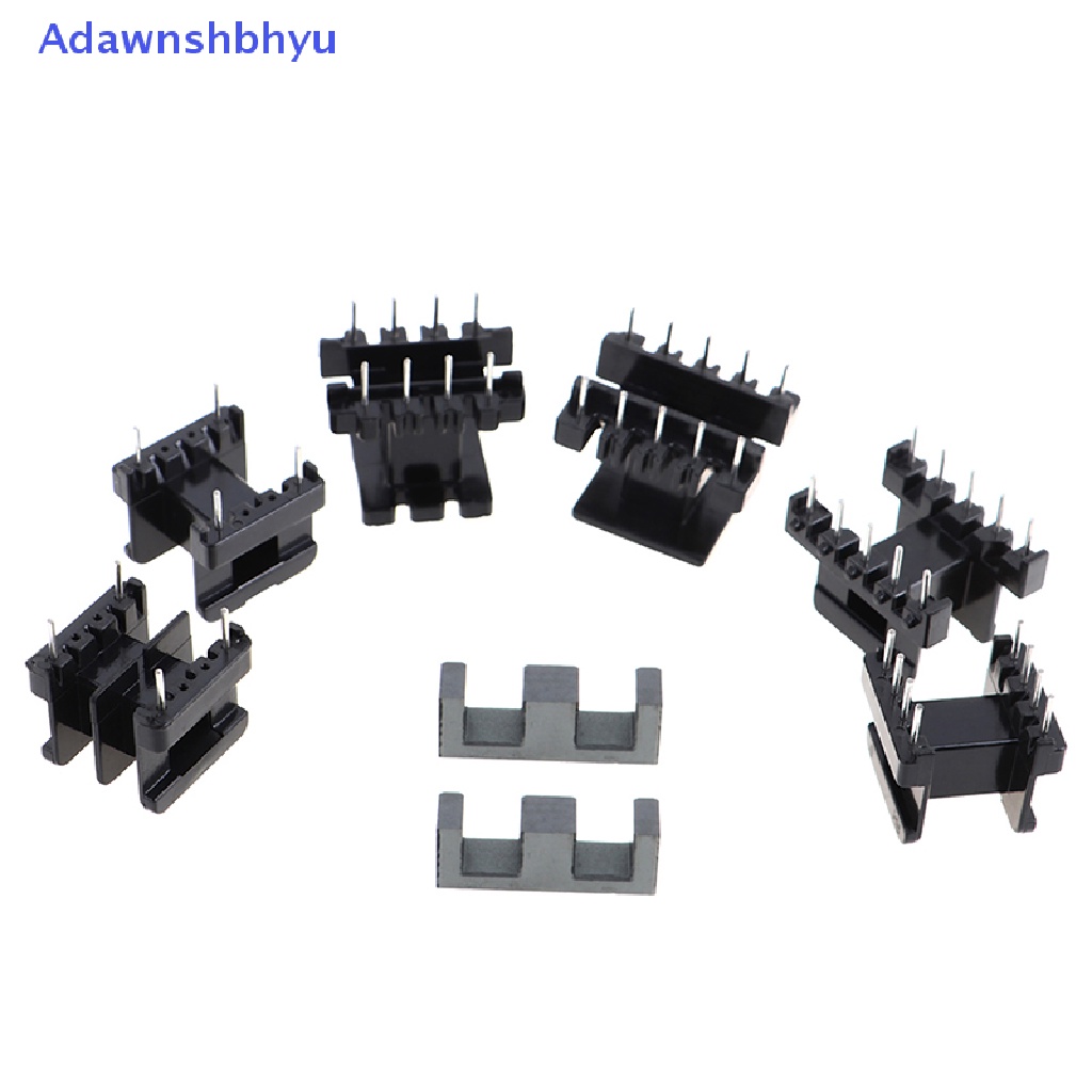 Adhyu 5Sets EE25 4Pin 8P 10P Trafo Bobbin PC40 Ferrite Core Vertikal Horizontal ID