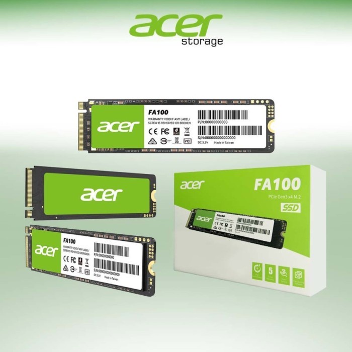 ACER SSD FA100 M2 NVME 2280 128GB GARANSI RESMI ACER5 TAHUN