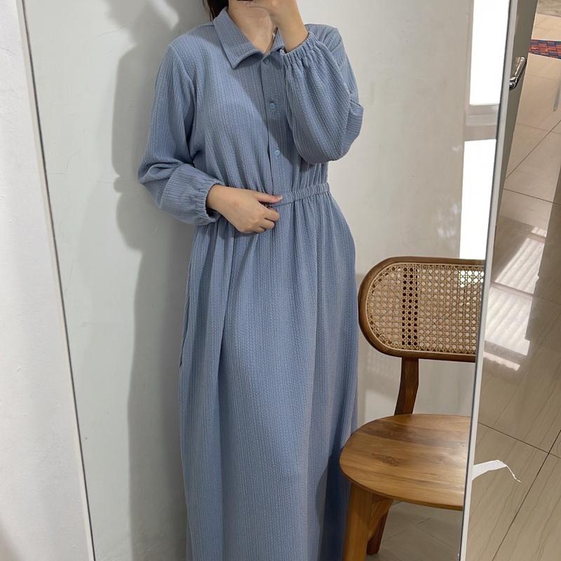 VS - GAMIS ANNE KNIT CODORAY WANITA PREMIUM / DRESS MUSLIM BUSUI KOREAN STYLE