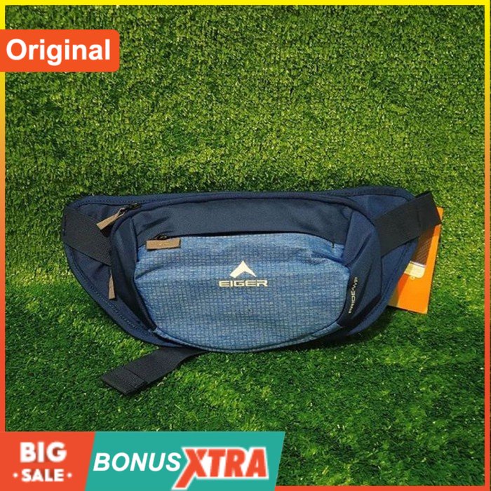 Tas Pinggang Eiger Pride WP Sling Waist Bag Biru Hitam 91000 3295 Ori - Hitam
