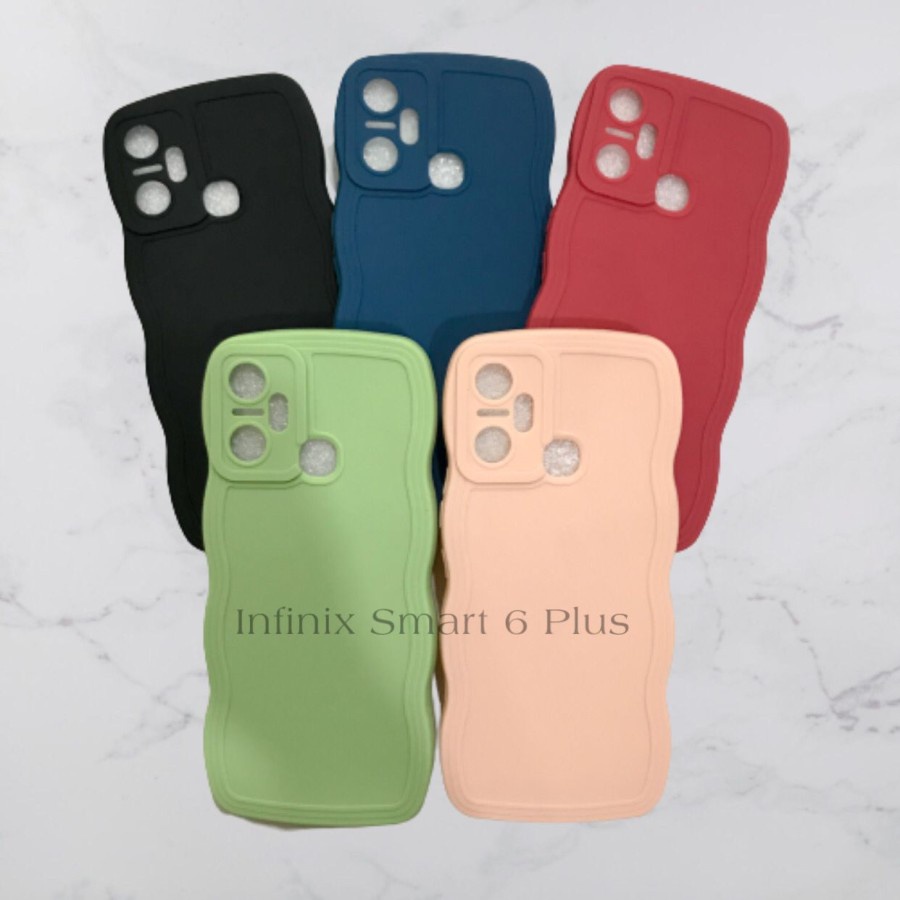 CASE INFINIX SMART 6 PLUS - SOFTCASE SILIKON GELOMBANG WARNA PRO CAMERA - BD