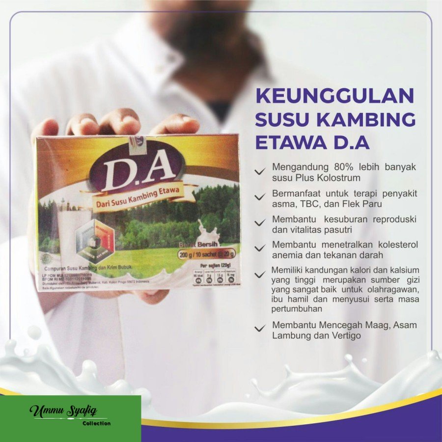 

SUSU KAMBING ETAWA D.A PLUS KOLOSTRUM | SUSU KAMBING DA PREMIUM | 10sc